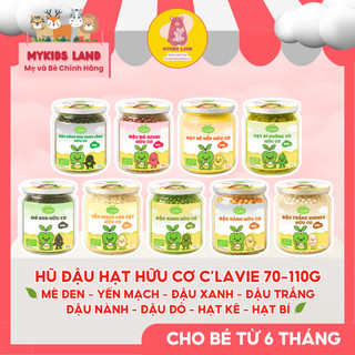  Đậu Hạt & Ngũ Cốc Hữu Cơ C’LAVIE – Dạng Hộp 70-110g – Giàu Dinh Dưỡng  Nấu Cháo Ăn Dặm Cho Bé Từ 6 Tháng 