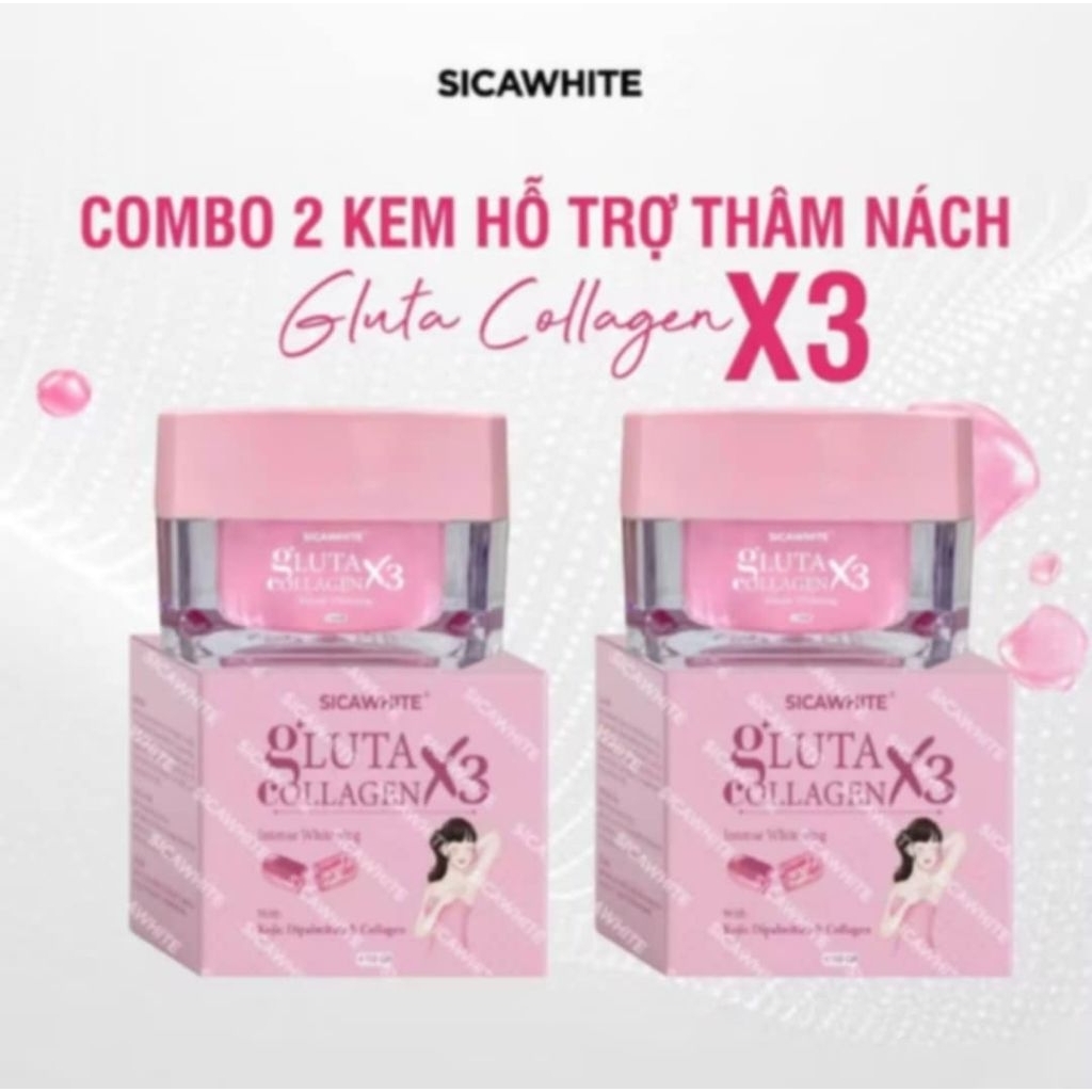 Combo 2 hộp Thâm Nách GLUTA COLLEGEN X3 giảm thâm nách  Bẹn, Mông