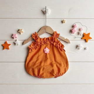 Boby Bèo Hai Dây Dễ Thương Cho Bé, Body Đính Hoa Len Handmade Các Màu Cho Bé Gái Từ 3kg - 10kg