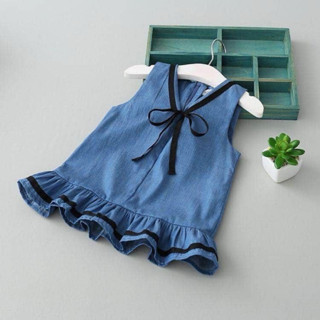  ☘️BP05 váy cho bé và mẹ dáng babydoll suông A vải bò sát nách đi chơi đi tiệc tiểu thư thanh lịch 