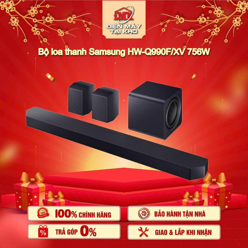 Bộ Loa Thanh Samsung HW Q990F/XV 756W – Âm Thanh Vòm 11.1.4 – Dolby Atmos – HDMI 2.1 – Chính Hãng