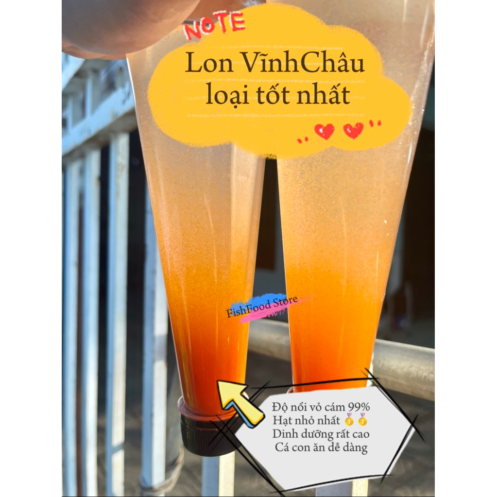[Loại 1_99%]Cám lon Vĩnh Châu_ Giúp cá con betta,guppy lớn nhanh-Cám dùng để nuôi Artemia Vĩnh Châu,