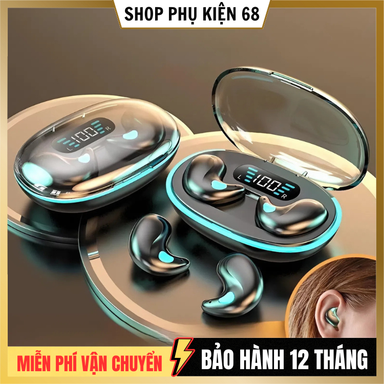 Tai Nghe Ngủ Bluetooth 5.3 Nhét Tai X55 / F9 / M10 PRO Mẫu Mới Mỏng Nhẹ Nằm Ngủ, Micro Tích Hợp, Hàng Nhập Khẩu Cao Cấp