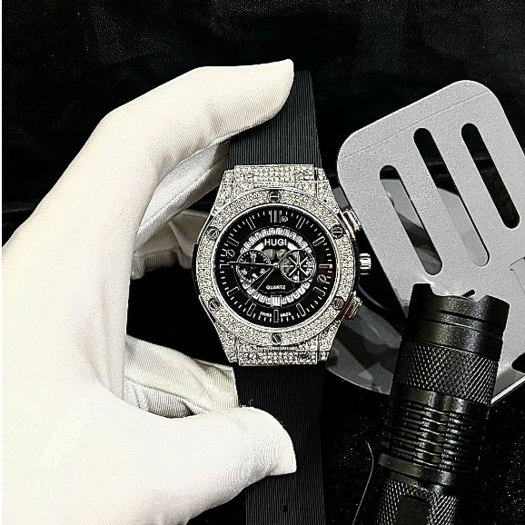 (Nam Nữ + bảo hành 12th)  Đồng hồ Nam Hugi 602 dây silicone khóa thông minh với 2 size 42mm và 38 mm