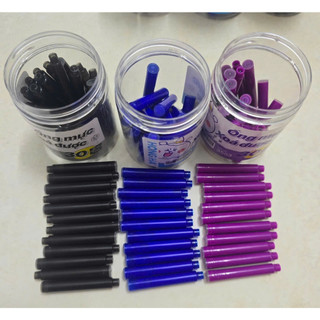  Mực ống tẩy được Hồng Hà   Xanh - Đen - Tím   3583 dành cho bút máy có đầu mực 3.4mm 