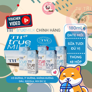  SỮA TH TRUEMILK CÁC LOẠI THÙNG 48 HỘP 180ML. 