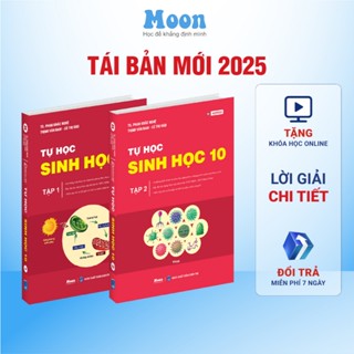 Sách tự học sinh học lớp 10 TẬP 1 & 2  thầy Phan Khắc Nghệ moonbook