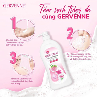 Sữa tắm trắng da Gervenne 1,2kg thơm, xịn, mịn