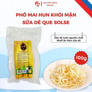 Phô mai hun khói mặn sữa dê que SOLSE 100g phomai ăn vặt xé sợi cheeze