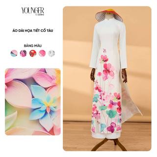  Áo dài nữ Younger By Cardina chất liệu lụa họa tiết cổ tàu thanh lịch 5YADC05 5YQDR11  tách lẻ quần áo  