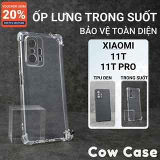 Ốp lưng Xiaomi 11T, 11T Pro 5G Cow case màu đen | Ốp điện thoại Xiaomi dẻo bảo vệ camera đt toàn diện