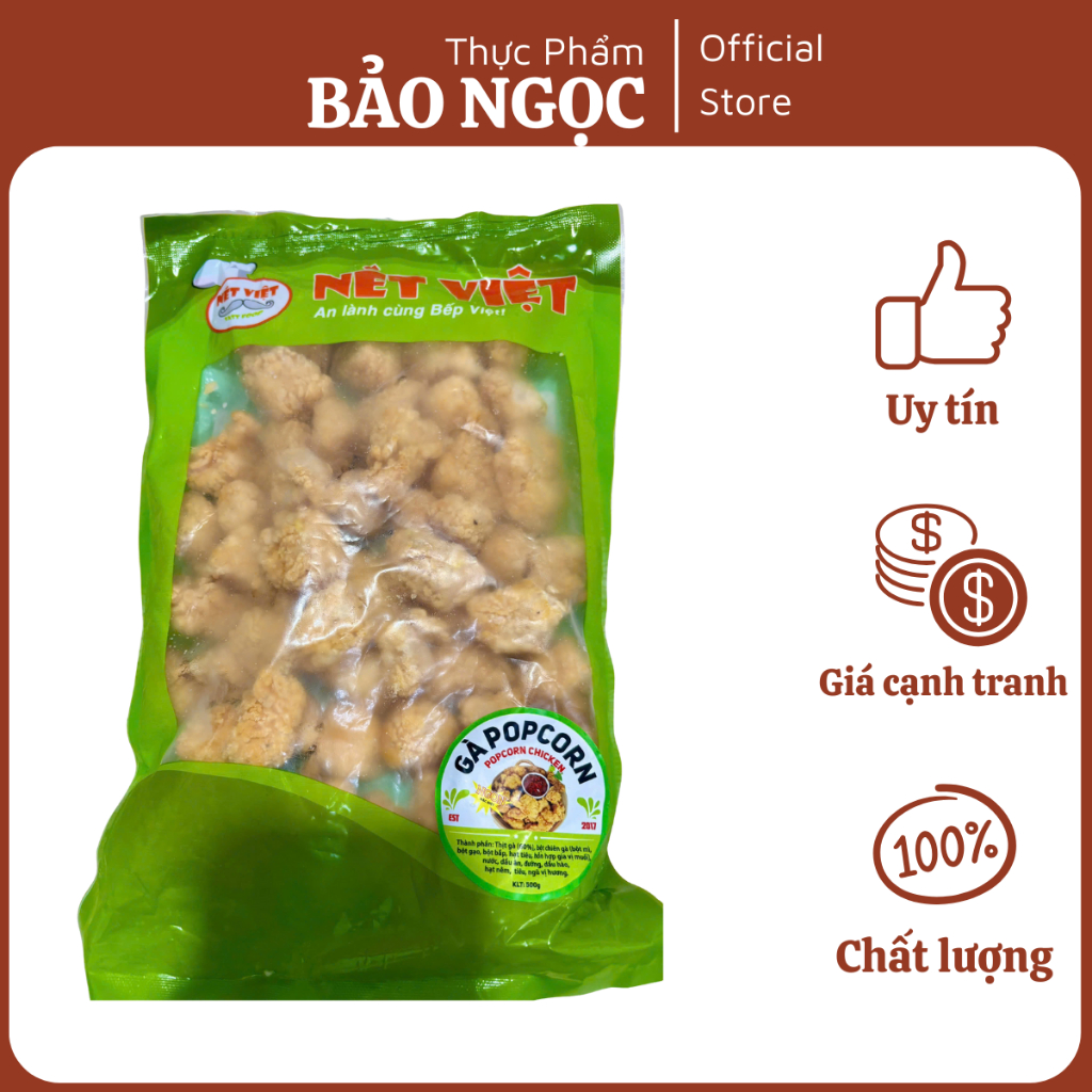 Gà Popcorn chiên giòn Nét Việt (500gr) - giao hỏa tốc Hà Nội