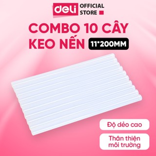   Combo 10 Cây  Keo Nến Deli 11* 200mm Chất Lượng Cao -  Độ Dẻo Cao Phù Hợp Với Mọi Loại Súng Bắn Keo 