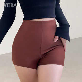 VITRAN BOUTIQUE Quần Short Idol Dance Ngắn Trơn Bảo Hộ Kpop Nữ Cạp Cao Black Pink Thun Cotton Xịn Co Giãn Basic Cơ Bản