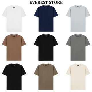 Áo Thun Trơn Cotton 250gsm form rộng Unisex Everest Premium nam nữ Cổ tròn nhiều màu trẻ trung