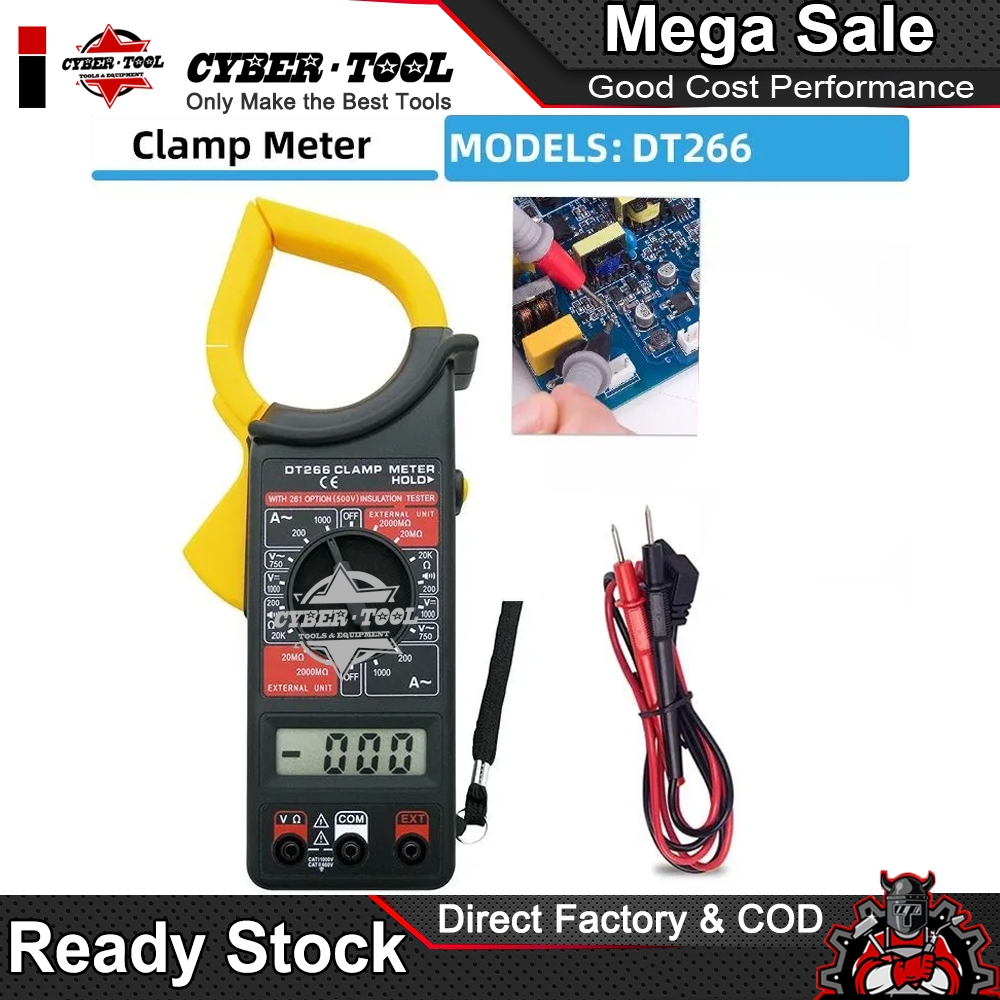 Ampe kìm Đồng hồ kẹp dòng vạn năng DT266, tần số, nhiệt độ, điện trở, điện áp