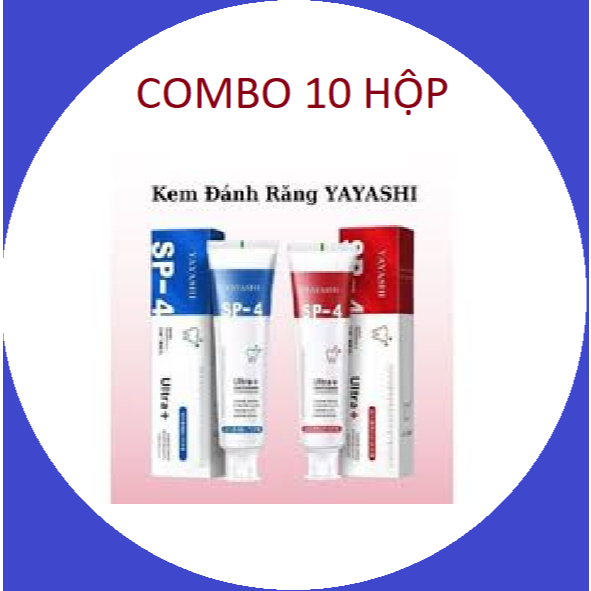 10 Hộp _ Combo 10 Hộp Kem Đánh Trắng Răng Tự Nhiên SP4 YAYASHI Hương Thơm Mát