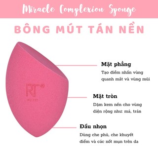 Set bông mút tán nền và phủ phấn màu hồng RT Real Techniques Limited Edition Love