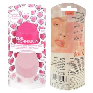 Set bông mút tán nền và phủ phấn màu hồng RT Real Techniques Limited Edition Love