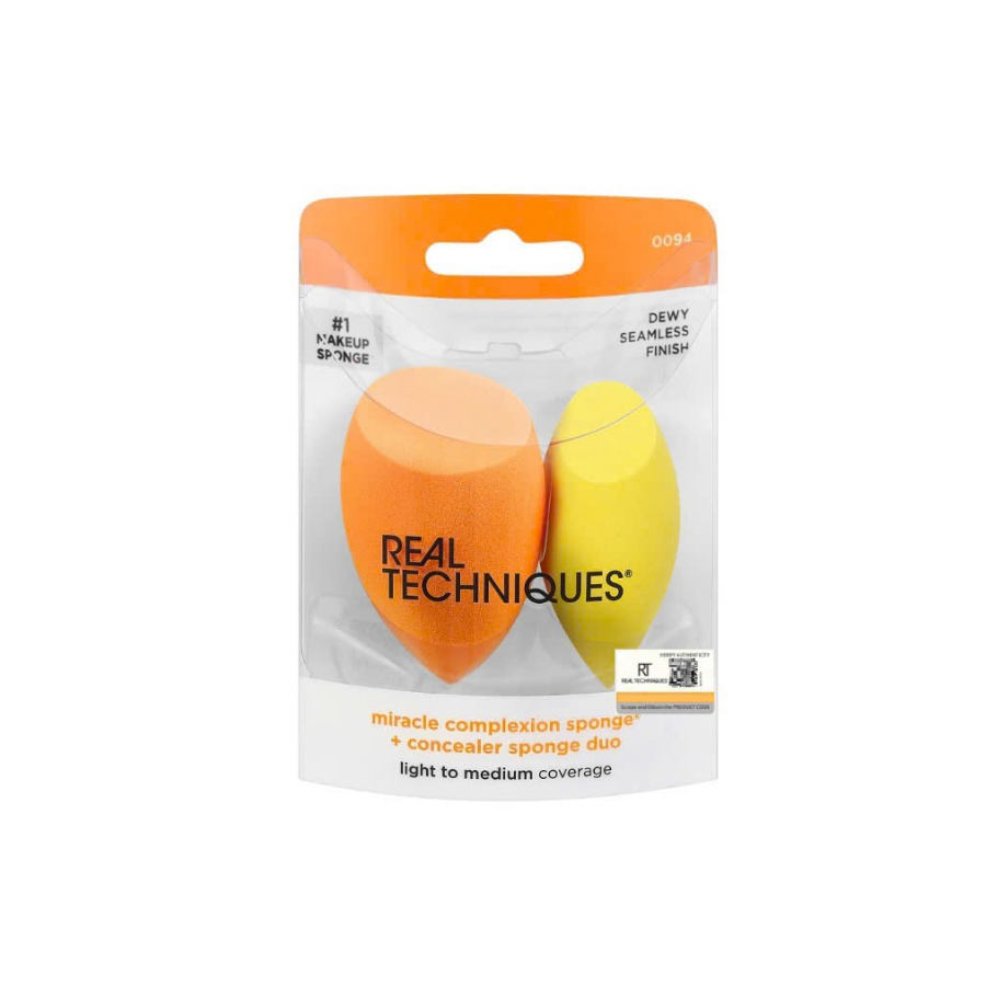 Set 2 mút nền và che khuyết điểm RT Real Techniques Miracle Complexion Sponge + Concealer Sponge Duo