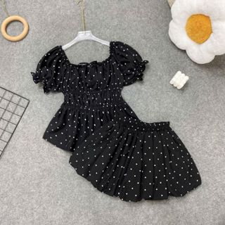  Set tiểu thư bigsize áo kiểu tôn dáng kèm chân váy bí lưng thun co giãn chất mềm mịn có quần bảo hộ - A282+CV413 CV423 