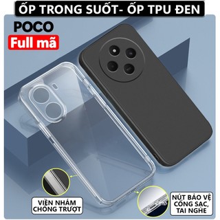  Ốp lưng Trong Suốt Xiaomi Poco X3 X4 X7 M3 M6 M7 C40 C65 C75 C71 F3 F4 F5 F6 F7 X5 X6 Pro GT NFC 5G Bảo vệ camera 