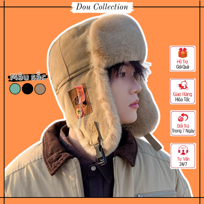 Mũ Len Unisex, Nón Len Trùm Tai Đeo 2 Kiểu Gài Lót Lông Giữ Ấm Phối 2 Tag Bên Tai Thời Trang Thu Đông - Mã NL109 | BigBuy360 - bigbuy360.vn