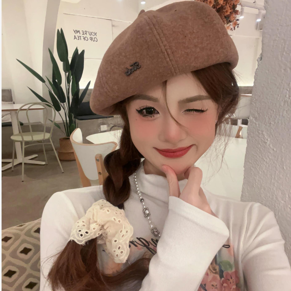 Mũ Nồi Beret Nữ Jooks Chất Dạ Cho Mùa Thu Đông Phong Cách Vintage Retro Cổ Điển KAHATS N3 | BigBuy360 - bigbuy360.vn
