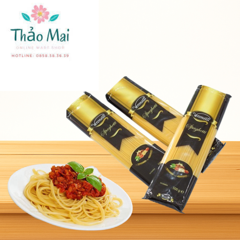 [KHO BUÔN] Mì Ý Mì Spaghetti Làm Từ Lúa Mạch Hàng Nhập Khẩu Túi 500g