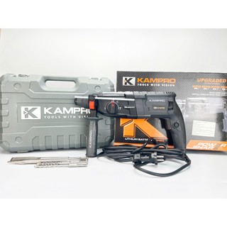  Máy khoan bê tông điện Kampro 1020W – Tặng kèm 3 mũi khoan + 2 mũi đục 