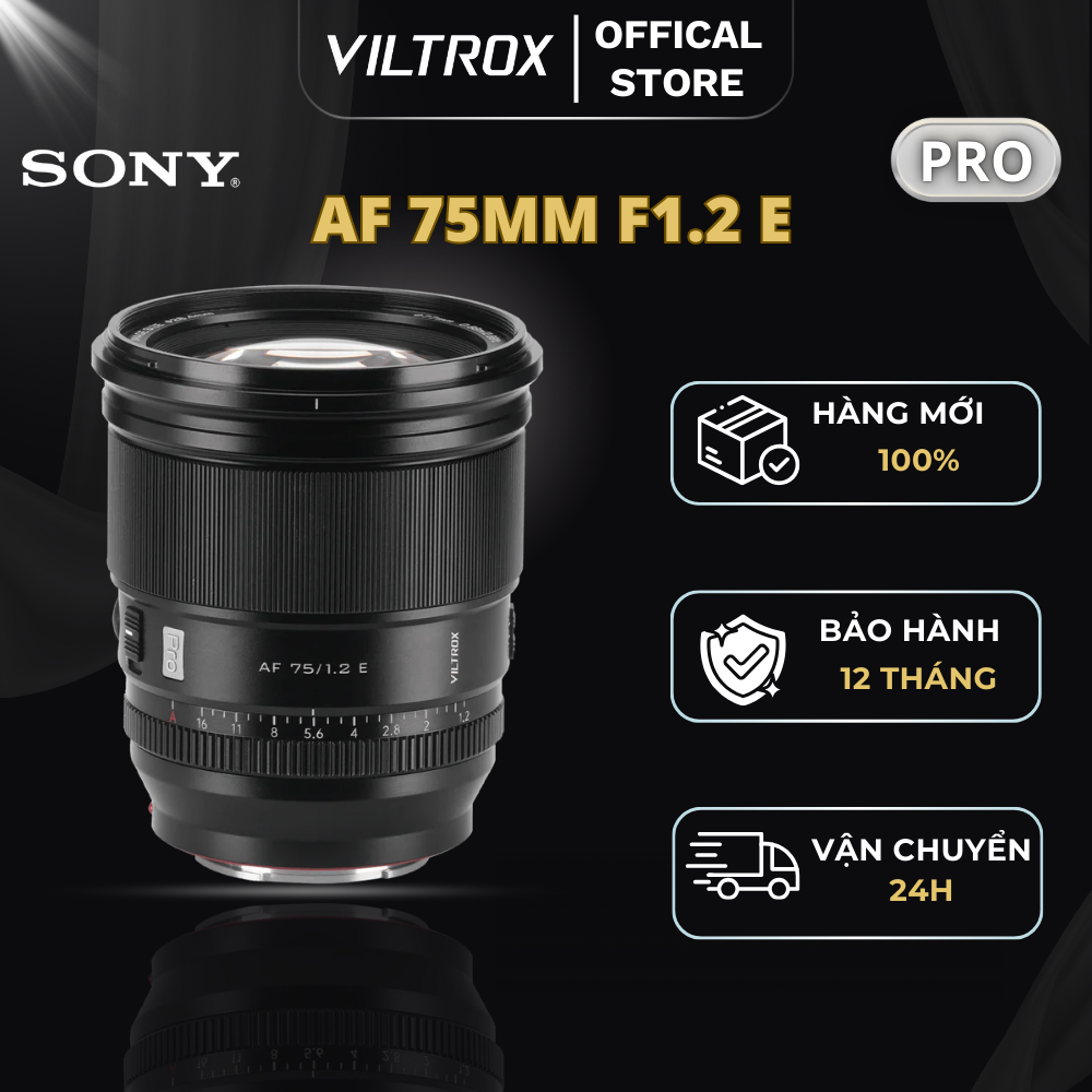 VILTROX AF 75mm F1.2 Pro APS-C For Sony E-Mount - HÀNG CHÍNH HÃNG