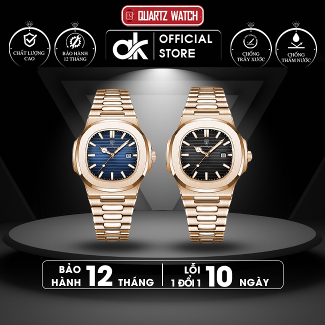 Đồng Hồ Nam POEDAGAR 613 Màu Vàng Hồng – Mẫu Mới 2025/ Chống Nước/ Kim Dạ Quang/ Có Lịch Ngày