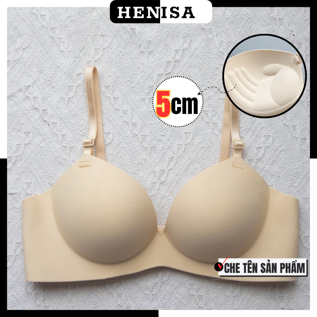 Áo Ngực Đúc Su Đệm Dày 5,5cm Đệm Bàn Tay Nâng Ngực HENISA Áo Lót Đệm Dày Tăng Kích Thước V1 ANM-56