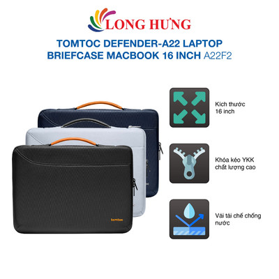 Túi chống sốc Tomtoc Defender-A22 Laptop Briefcase MacBook 16 inch A22F2 - Hàng chính hãng