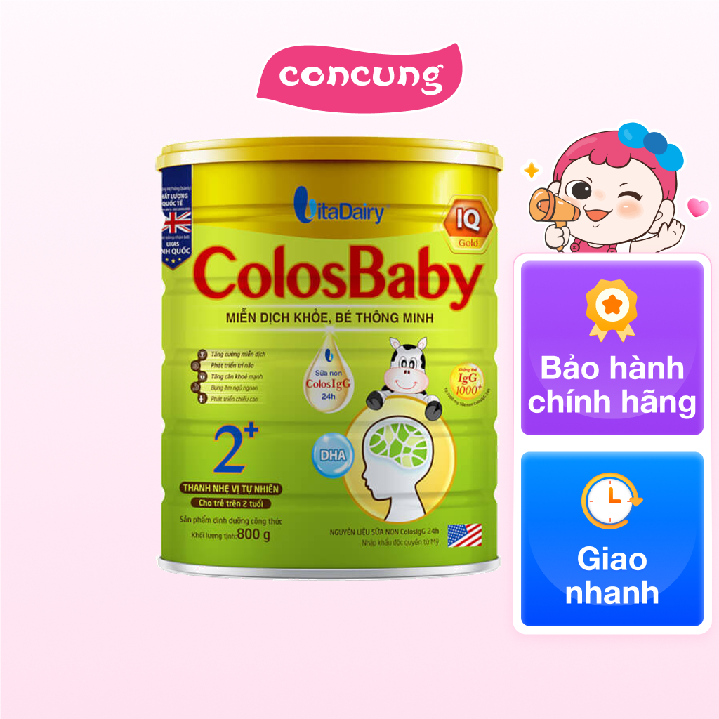 Sữa Colosbaby IQ Gold 2+ 800g (từ 2 tuổi)