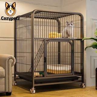 lồng mèo chuồng mèo 2/3/4 tầng chuồng nuôi mèo lợi cho chó mèo quá khổ nan ống chuồng mèo