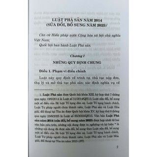 Sách_Luật Phá Sản Năm 2014 ( Sửa Đổi, Bổ Sung Năm 2025)