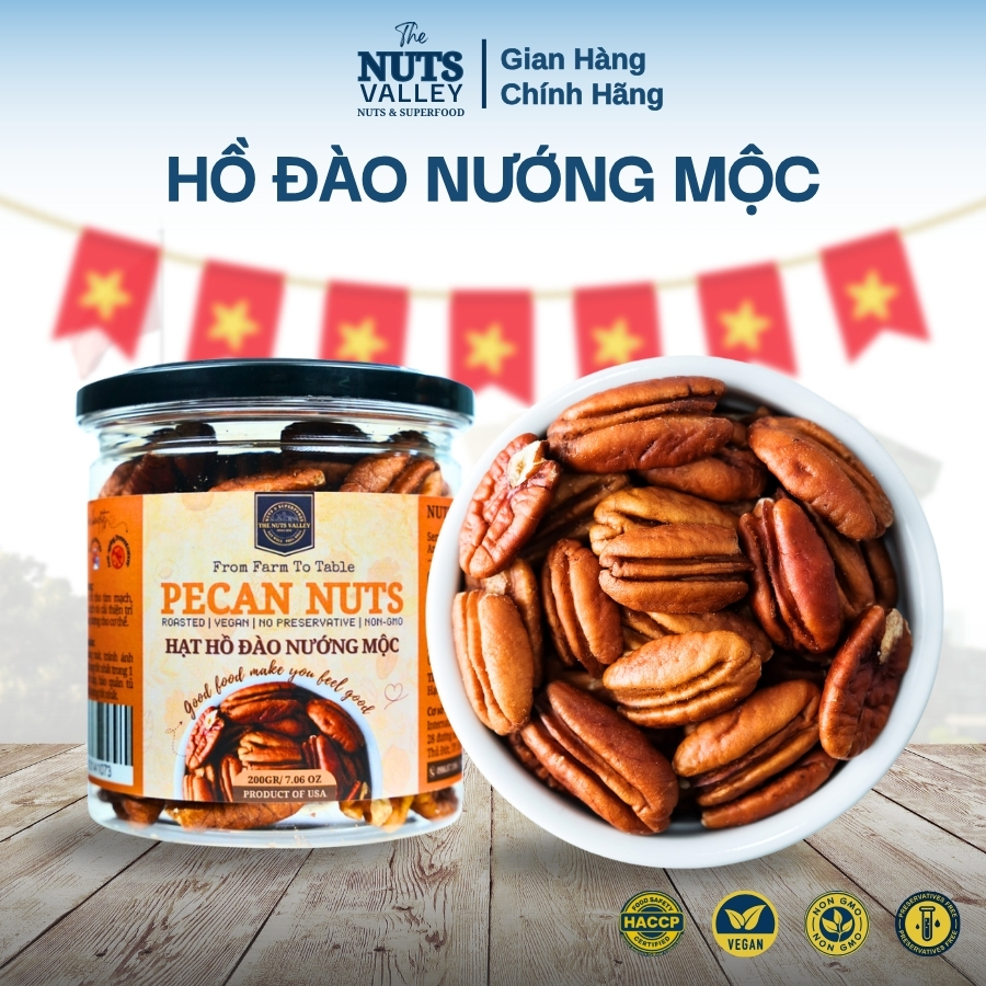 Hạt Hồ Đào Nhân, Nhập Khẩu Mỹ  – Tươi/Nướng, Ăn Vặt, Làm Bánh, Trộn Salad, Tết 2026 - Pecan, The Nut
