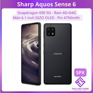 Điện thoại Sharp Aquos Sense 6 (SPX) màn OLED IGZO - Snapdragon 690 5G
