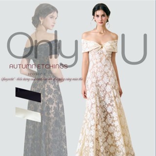  Váy Ren Dài Thiết Kế Trễ Vai Dịu Dàng Sang Trọng Đầm Hoa Ren Trễ Vai Dáng Dài Tôn Dáng - OV06 