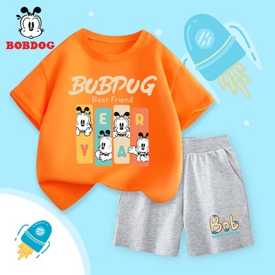Đồ bộ bé trai BOBDOG chất liệu cotton mềm mịn thoáng mát-CQ- BDO01-BDQ01 cho bé