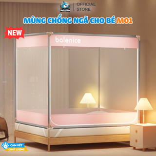 [NEW] Mùng Chống Ngã, Chống Muỗi Bảo Vệ Em Bé, Mùng Khung Vuông Có Cửa Ra Vào, Chắn Giường Không Khoan Tường