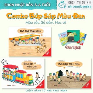 Sách combo ehon bút sáp màu đen -ehon nhật bản
