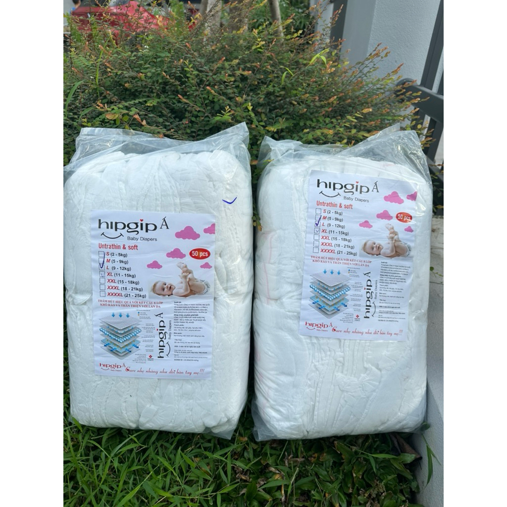COMBO 100 miếng bỉm quần HIP baby care phiên bản nâng cấp, bào bì xịn, đủ các size /M/L/XL/2XL/3XL/4