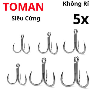 Lưỡi 3 tiêu TOMAN MONSTER Cứng 5X lưỡi săn hàng chuyên câu cá lớn CAO CẤP