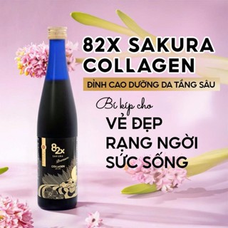 [Mẫu mới] Nước uống Collagen 82X Sakura Premium & Placenta Sakura Premium Nhật bản