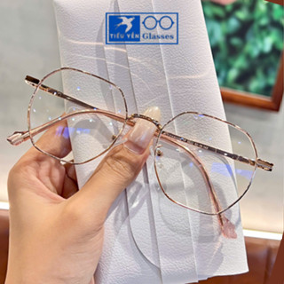  Kính TiTanium Thời Trang Không Gỉ Gọng Kính Đa Giác dành cho mặt vừa tròng kính chống UV ASX - Mã 6622 