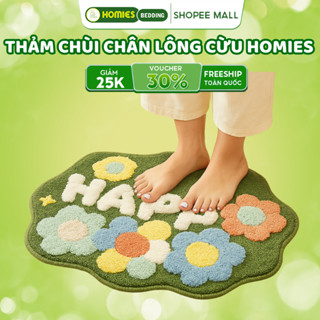 [HOT] Thảm Chùi Chân Lông Cừu Thấm Nước HOMIES Bedding & Décor  - Thảm Phòng Tắm, Nhà Vệ Sinh, Trang Trí Nội Thất