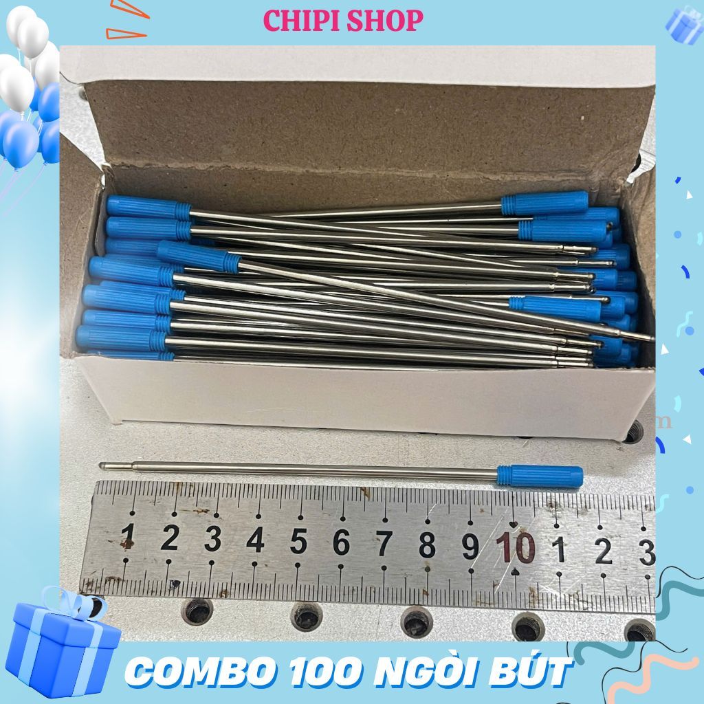 Combo 100 Ngòi Bút – Ruột Bút Bi, Ruột Bút Ký Dạng Xoay, Ruột Bút Gỗ Thay Thế Cao Cấp