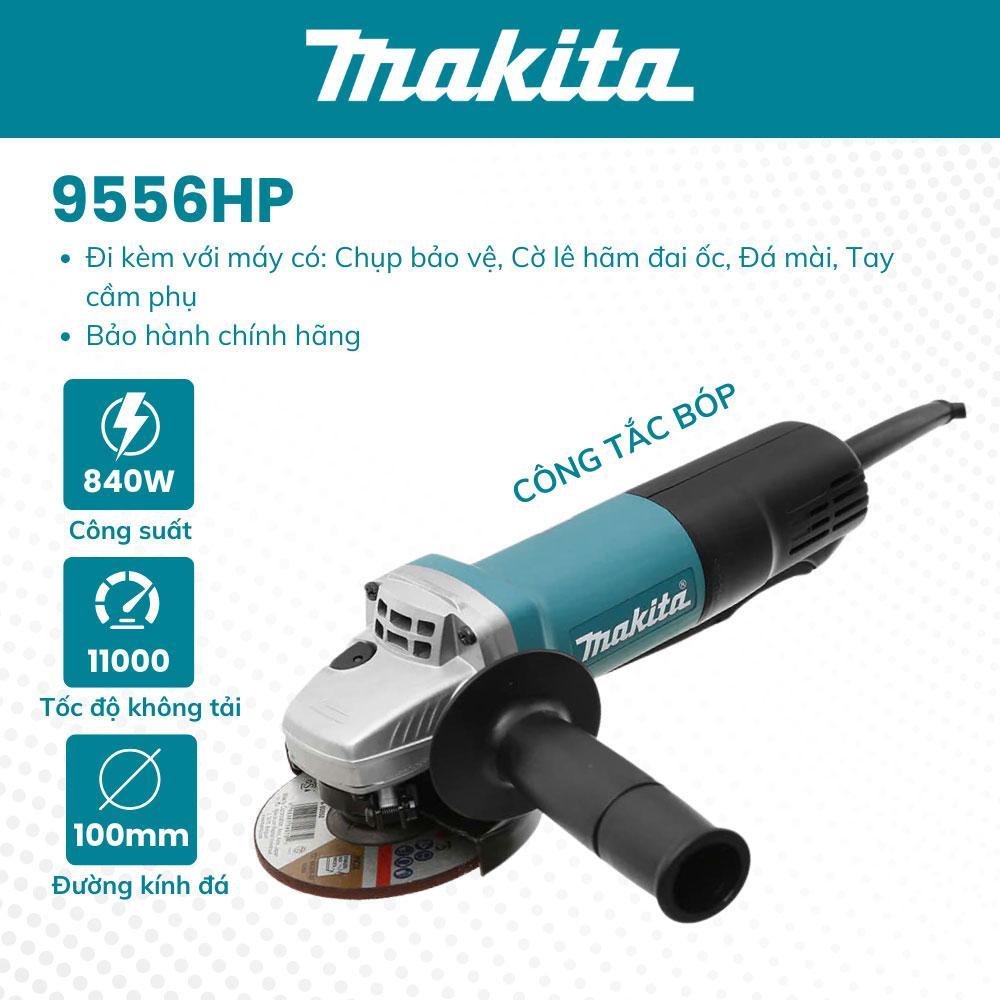 Máy mài Makita 9556HP ( 100mm ) 840W công tắc bóp thân ngắn